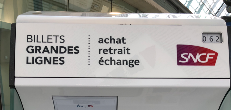 ticket machine in French